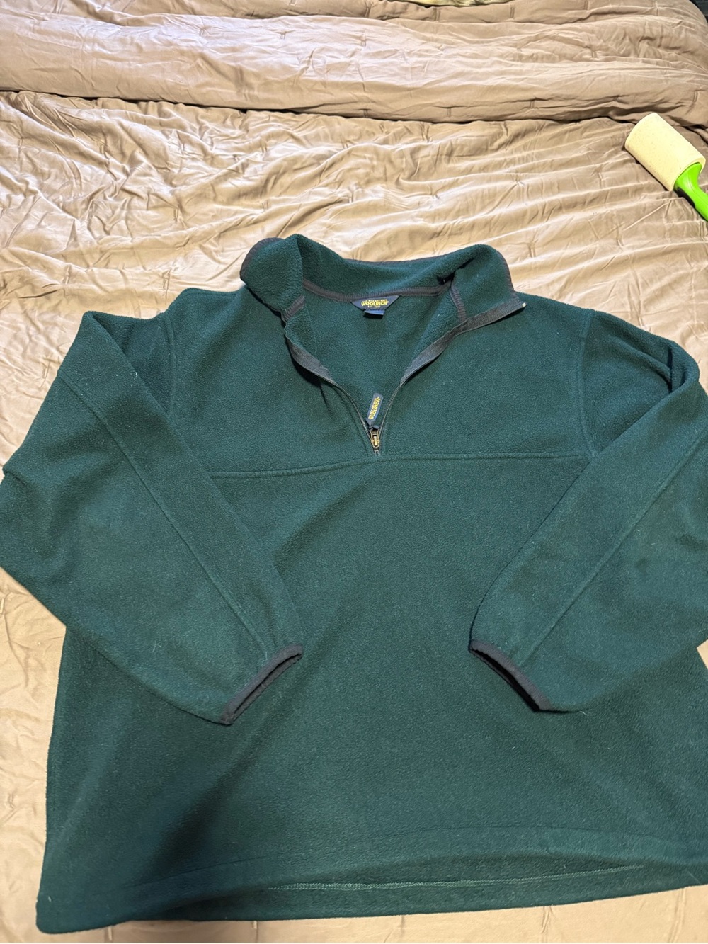 Vintage Woolrich Fleece Quarter Zip Hunter Green Men’s medium